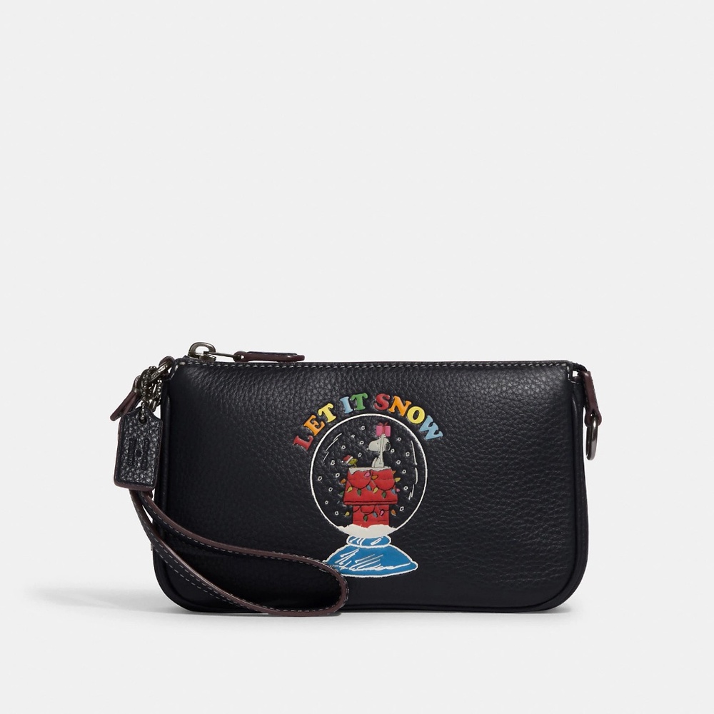 Coach X Peanuts Nolita 19 With Snoopy Let It Snow Motif NWT